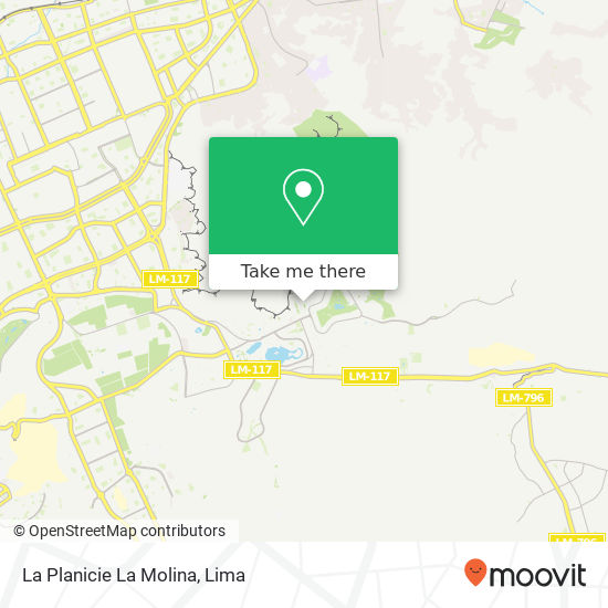 La Planicie  La Molina map