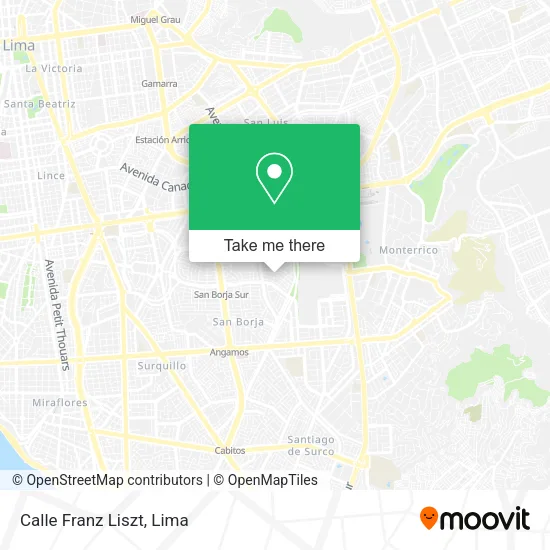 Mapa de Calle Franz Liszt