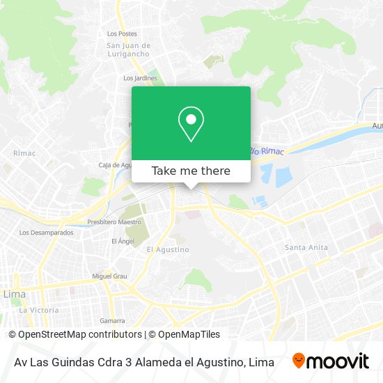 Mapa de Av  Las Guindas  Cdra 3  Alameda el Agustino