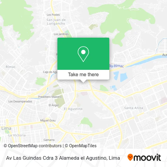 Mapa de Av  Las Guindas  Cdra 3  Alameda el Agustino