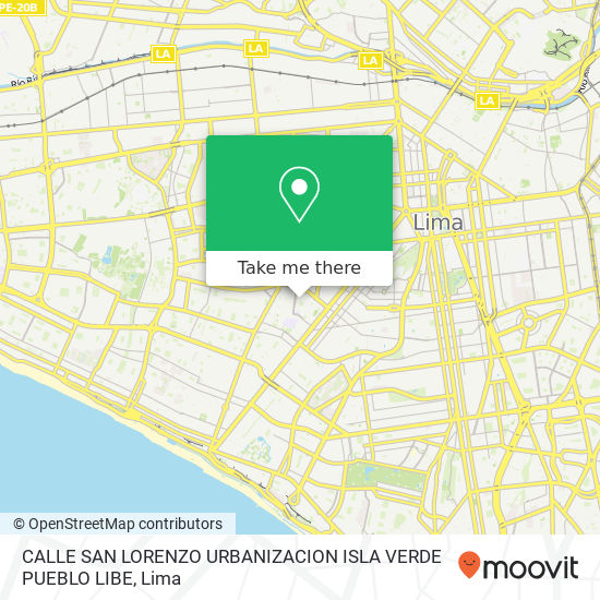 Mapa de CALLE SAN LORENZO  URBANIZACION ISLA VERDE  PUEBLO LIBE