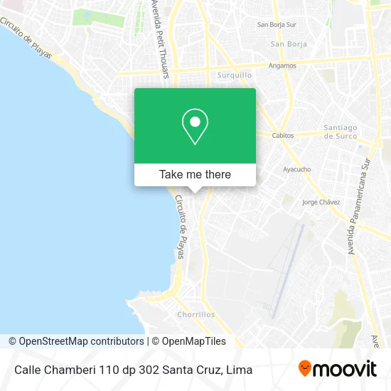 Mapa de Calle Chamberi 110 dp 302 Santa Cruz