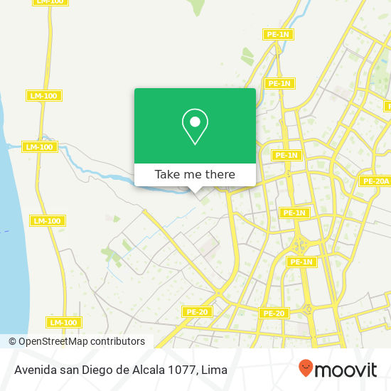 Mapa de Avenida san Diego de Alcala 1077