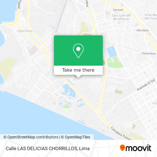 Calle LAS DELICIAS CHORRILLOS map