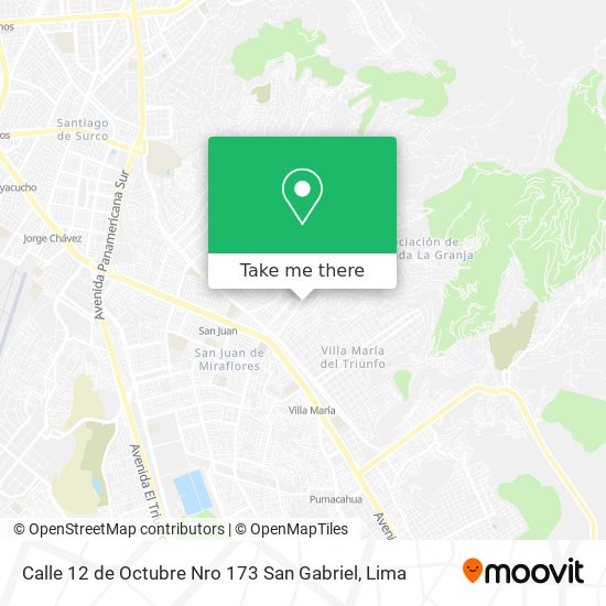 Mapa de Calle 12 de Octubre Nro  173   San Gabriel