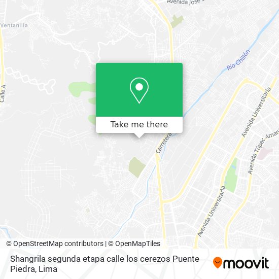 Shangrila segunda etapa calle los cerezos   Puente Piedra map