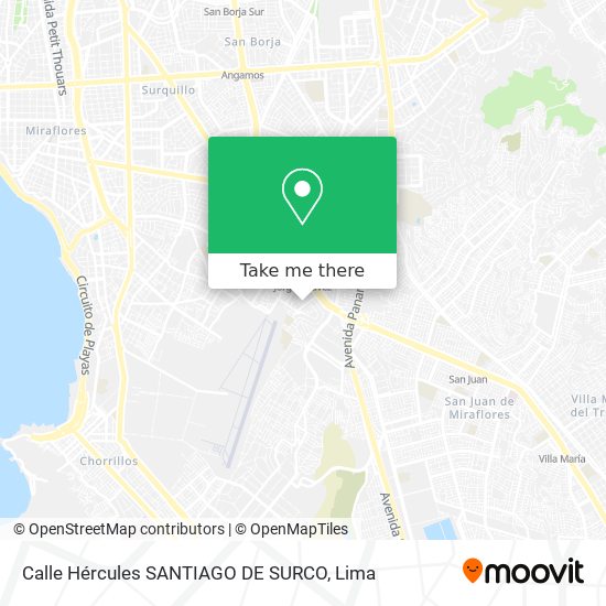 Mapa de Calle Hércules   SANTIAGO DE SURCO