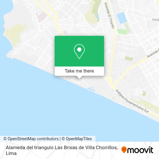 Alameda del triangulo   Las Brisas de Villa   Chorrillos map