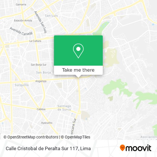 Mapa de Calle Cristobal de Peralta Sur 117