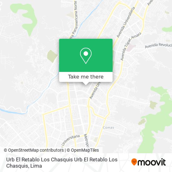 Urb  El Retablo   Los Chasquis Urb  El Retablo   Los Chasquis map
