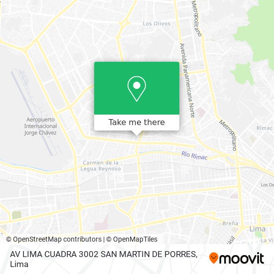 AV LIMA CUADRA 3002  SAN MARTIN DE PORRES map