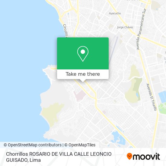 Chorrillos  ROSARIO DE VILLA  CALLE LEONCIO GUISADO map