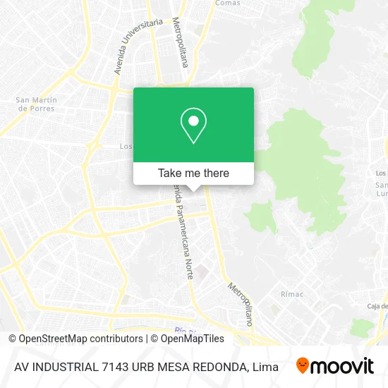 Mapa de AV  INDUSTRIAL  7143  URB  MESA REDONDA