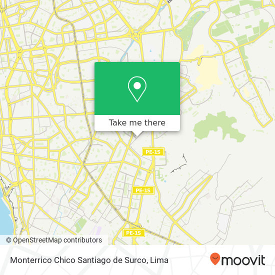 Monterrico Chico  Santiago de Surco map