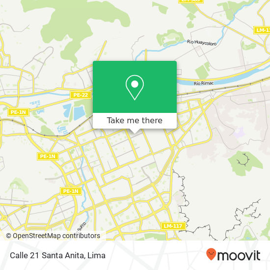 Calle 21 Santa Anita map