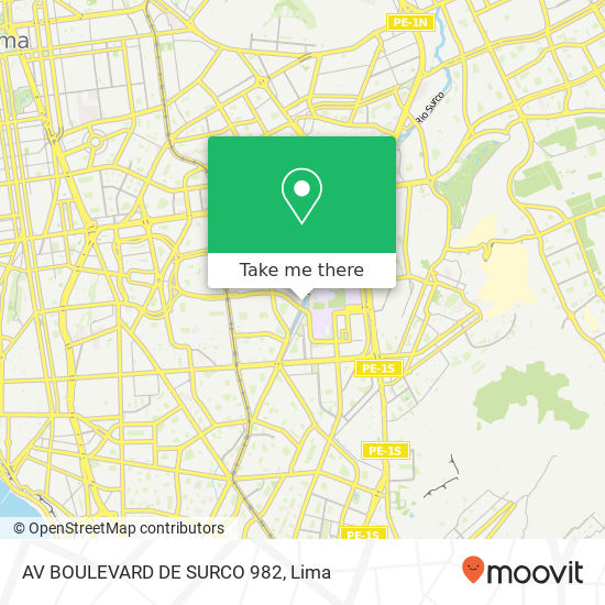 AV BOULEVARD DE SURCO 982 map