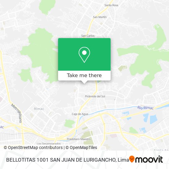 BELLOTITAS 1001  SAN JUAN DE LURIGANCHO map