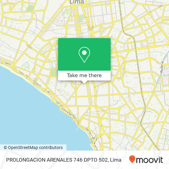 Mapa de PROLONGACION ARENALES 746 DPTO  502