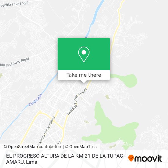 EL PROGRESO  ALTURA DE LA KM 21 DE LA TUPAC AMARU map