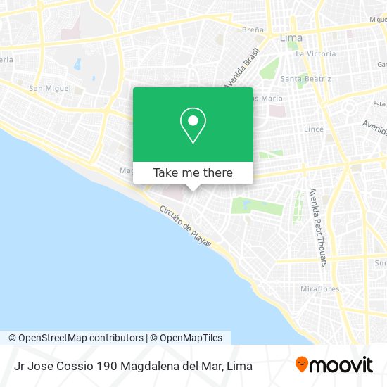 Jr  Jose Cossio 190 Magdalena del Mar map