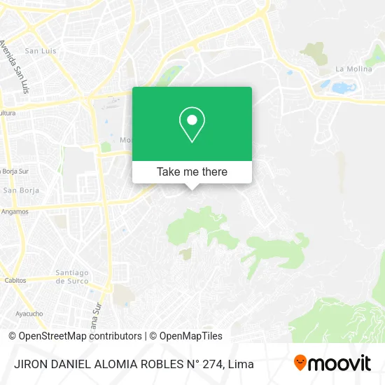 Mapa de JIRON DANIEL ALOMIA ROBLES N° 274