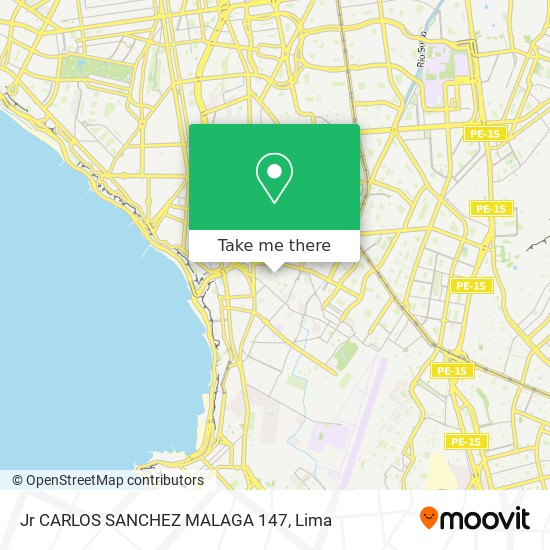 Mapa de Jr CARLOS SANCHEZ MALAGA 147