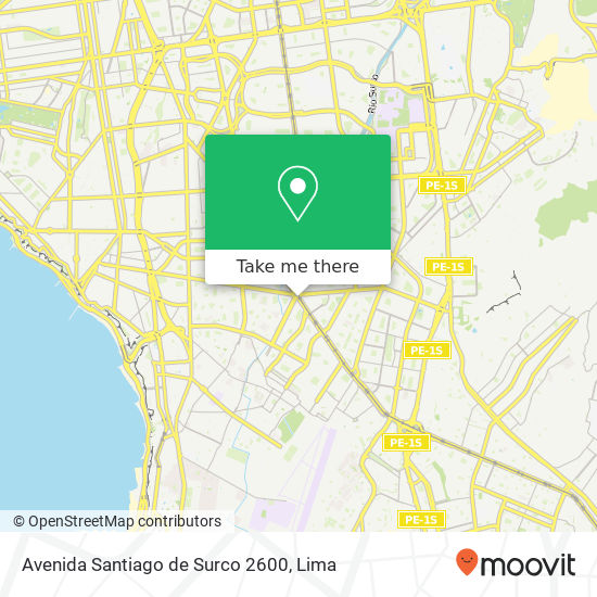 Avenida Santiago de Surco 2600 map