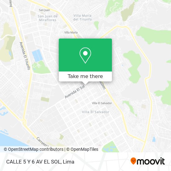 Mapa de CALLE 5 Y 6 AV  EL SOL