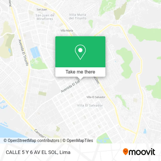 Mapa de CALLE 5 Y 6 AV  EL SOL