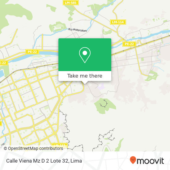 Mapa de Calle Viena Mz  D 2 Lote 32