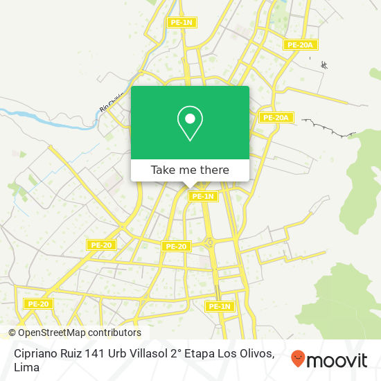 Mapa de Cipriano Ruiz 141  Urb  Villasol 2° Etapa   Los Olivos