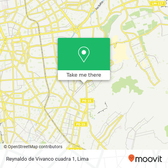 Reynaldo de Vivanco cuadra 1 map