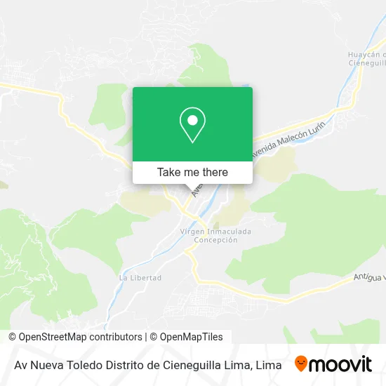 Av  Nueva Toledo  Distrito de Cieneguilla  Lima map