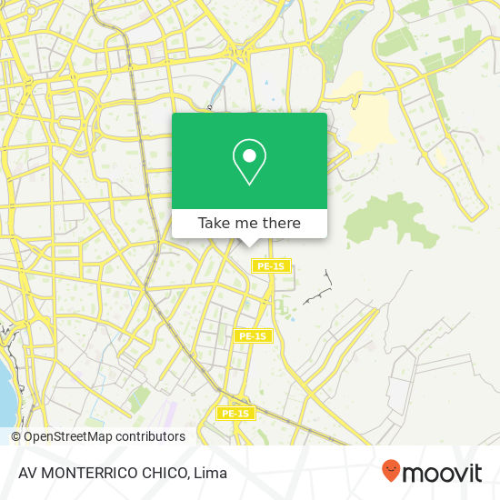 AV MONTERRICO CHICO map