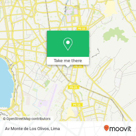 Av  Monte de Los Olivos map