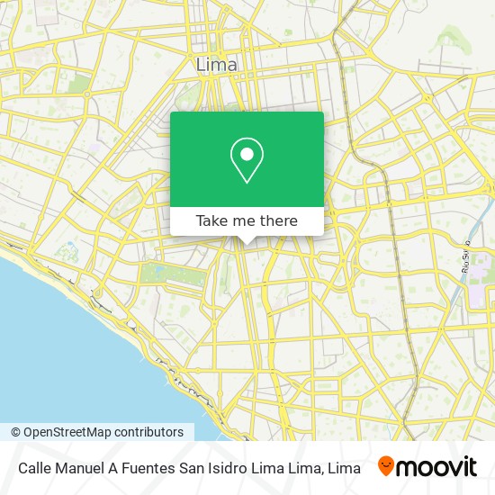 Calle Manuel A  Fuentes San Isidro  Lima  Lima map