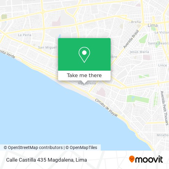 Mapa de Calle Castilla 435 Magdalena