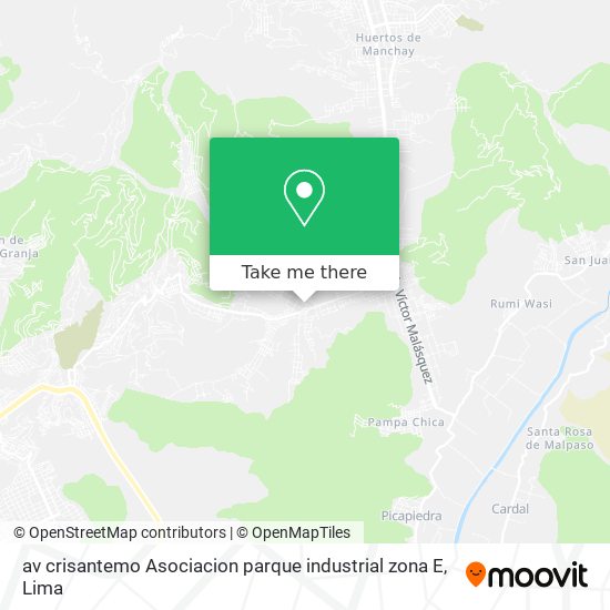 Mapa de av crisantemo  Asociacion parque industrial zona E