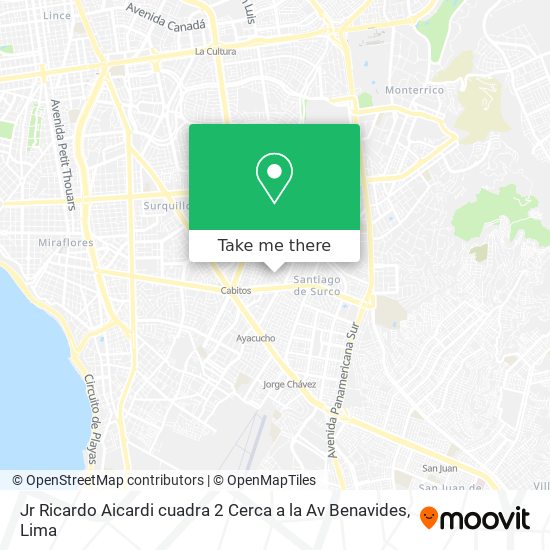 Jr  Ricardo Aicardi cuadra 2 Cerca a la Av  Benavides map