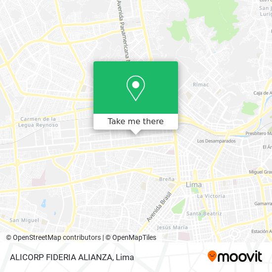 ALICORP FIDERIA ALIANZA map