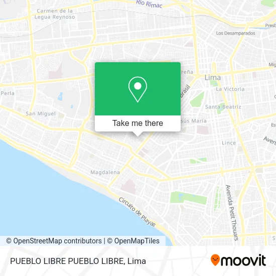 Mapa de PUEBLO LIBRE  PUEBLO LIBRE