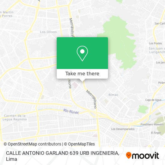 CALLE ANTONIO GARLAND 639 URB  INGENIERIA map
