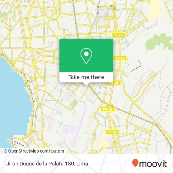 Jiron Duque de la Palata 180 map