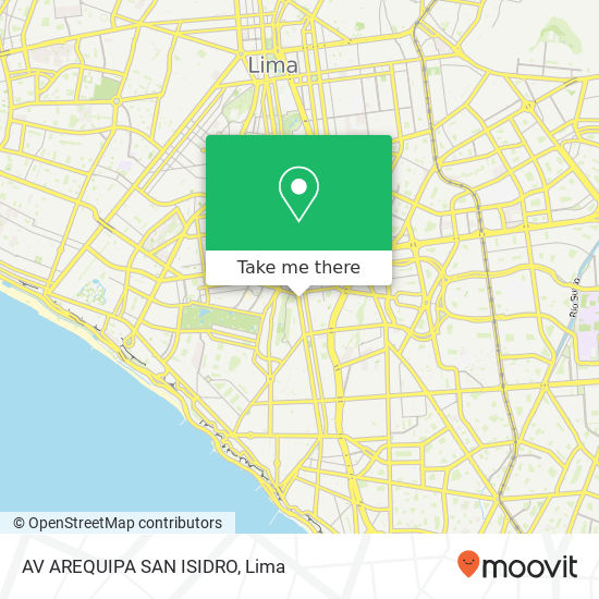 Mapa de AV  AREQUIPA  SAN ISIDRO