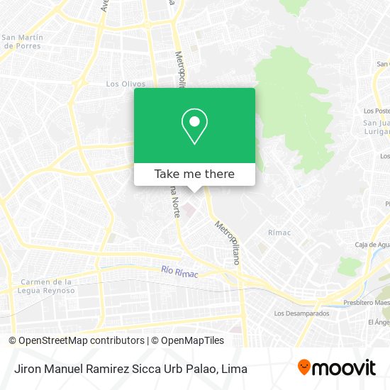 Jiron Manuel Ramirez Sicca Urb  Palao map