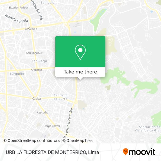 URB LA FLORESTA DE MONTERRICO map