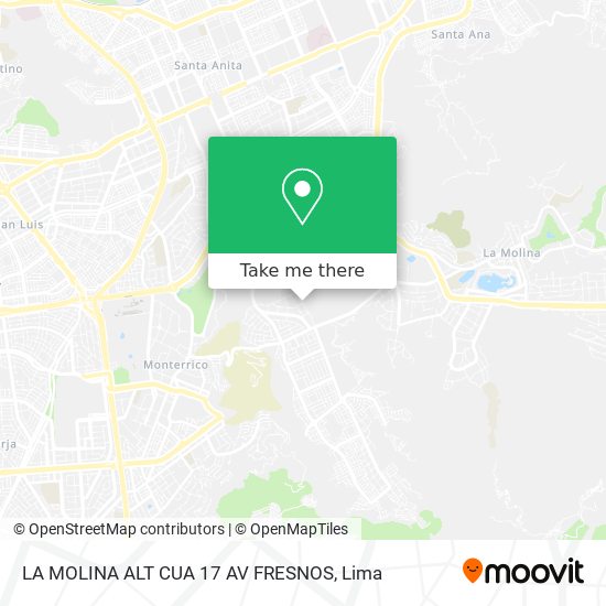 LA  MOLINA   ALT CUA 17 AV  FRESNOS map