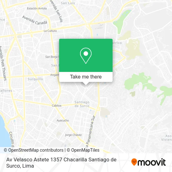 Av Velasco Astete  1357 Chacarilla Santiago de Surco map