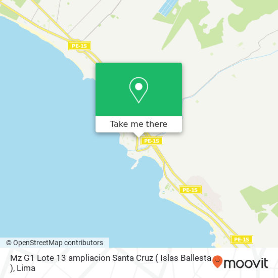 Mapa de Mz  G1 Lote 13  ampliacion Santa Cruz ( Islas Ballesta )