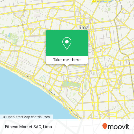 Mapa de Fitness Market SAC